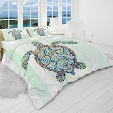 Sea Turtle Reversible Comforter Coastal