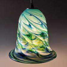 Mark Rosenbaum Art Glass Pendant Lamp