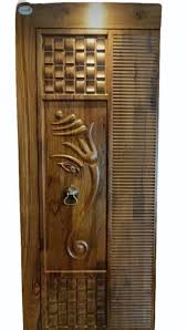 wooden main doors with ganeshji carving