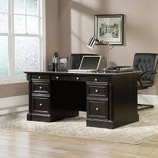 Soft white engineered wood writing desk with adjustable shelf by sauder 54 in. Palladia Executive Desk 416513 Sauder Sauder Woodworking