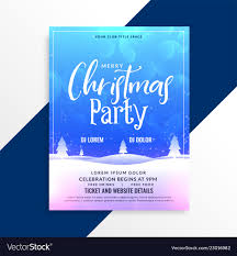 Merry Christmas Winter Scene Party Flyer Template