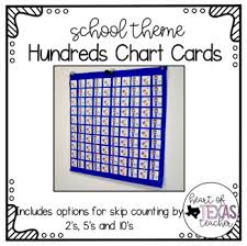 Hundreds Pocket Chart Cards School Theme