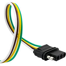 Find the trailer light wiring diagram below that corresponds to your existing configuration. Amazon Com Tirol 4 Way Flat Trailer Wire Harness Extension Connector Socket With 36 Inch Cable Length End Connector Automotive