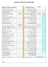 Monthly Expense Budget Template Printable Budgets Templates