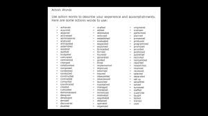 Sales action verbs for resume writing Resume Example Action Verbs For  Resumes List Free Sample List 