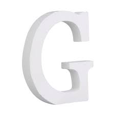 decorative white wood letters hanging