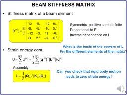 beam stiffness matrix