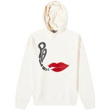 palm angels men s red lips popover