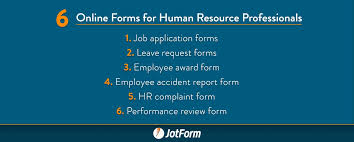 6 Online Forms For Human Resource Professionals The Jotform Blog