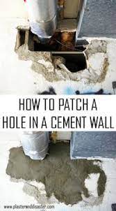 how to fix a big hole in a cement wall