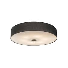 Country Ceiling Lamp Black 70 Cm Drum