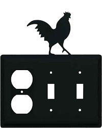 Rooster Black Wall Plates Covers