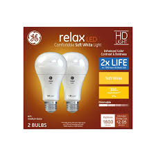 Ge Relax 100 Watt Eq A21 Soft White Dimmable Led Light Bulb 2 Pack In The General Purpose Led Light Bulbs Department At Lowes Com