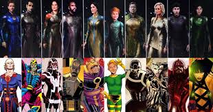 The cast of chloe zhao's marvel movie eternals stopped by d23 and showed off some concept art that revealed the first look at 'eternals' cast highlights some handsome people in spiffy costumes. Marvel S Eternals First Look At Angelina Jolie Cast In Costume Movies News Newslocker