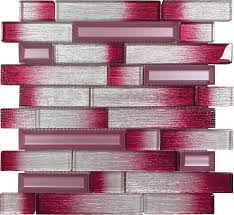 Ritz Pink Brick Mosaic Tiles Mosaic