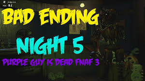 night 5 ending cut scene mini game