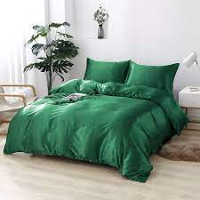 Emerald Green Silky Summer Bedding Sets