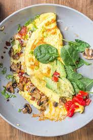 bacon mushroom omelet with cheese