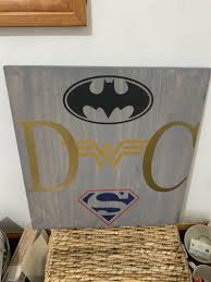 Dc Comics Batman Superman Wood 18x16