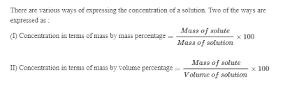 What are the different ways of expression the concentration of the solution?