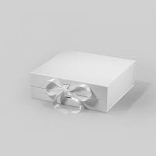a5 square white magnetic gift box with