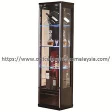6 3ft locking led glass display cabinet