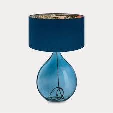 Large Garrafa Lamp Base Blue Glass