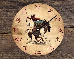 Wall Clocks Vintage Ranch Brands Saddle