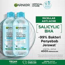 garnier micellar water salicylic blue