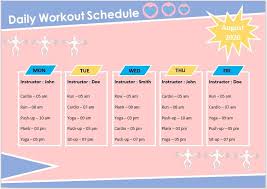 weekly gym workout plan schedule
