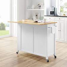 This is the kitchen trolley cart which gives you a neat and clean kitchen! Crosley Furniture Savannah Wood Top Drop Leaf Kitchen Island Cart