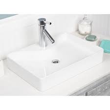 Add style and functionality to your bathroom with a bathroom vanity. Foremost Attessa White Fire Clay Vessel Rectangular Bathroom Sink Sink Fire Clay Pedestal Sink