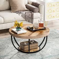 Wood Coffee Table Round Sofa Table
