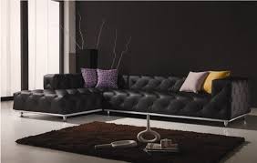 ubrich tufted leather sectional sofa