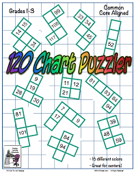120 Chart Math Puzzles Grade 1 2 Math Maths Puzzles 120