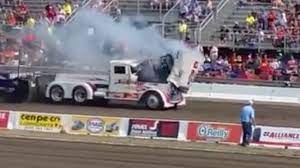 watch a semi truck s engine explode