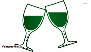 Cheers Wine Glasses Silhouette
