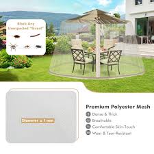 Patio Umbrella Table Mesh Screen Cover