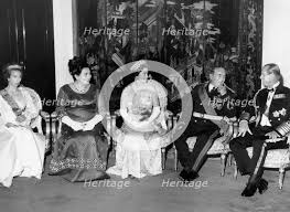 The Queen, Prince Philip, Princess Anne, President Tito and his wife, 1972.  Artist: Unknown # 2323058 - Heritage Images