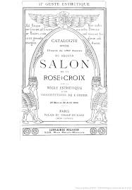 Catalogue du Salon de la Rose † Croix : Geste esthétique | 1893-03-28 |  Gallica