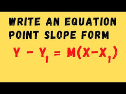 Point Slope Form Given Two Points