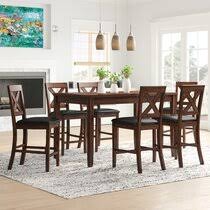 Tables, kitchen counters, and bar tops all vary in height and require different seating heights. Seats 6 Bar Counter Height Dining Sets You Ll Love In 2021 Wayfair