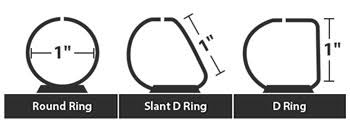 3 ring binder sizes page capacity
