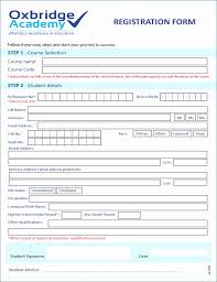 Registration Form Template Free Download Appealing 10 Child Care