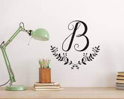 Single Letter Wall Decal Monogram With