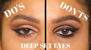 deep set eyes do s and don ts makeup eyeshadow winged eyeliner for deep set eyes