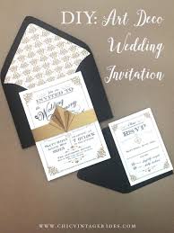 Art Deco Wedding Invitation Diy With Download Print Chic