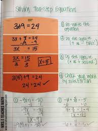 Two Step Equations Interactive Notebook