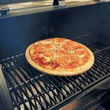 cooking frozen pizza on a pellet grill