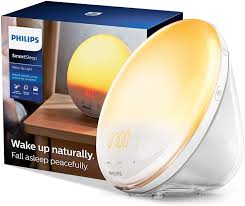 Amazon Com Philips Smartsleep Wake Up Light Colored Sunrise And Sunset Simulation 5 Natural Sounds Fm Radio Reading Lamp Tap Snooze Hf3520 60 Health Personal Care